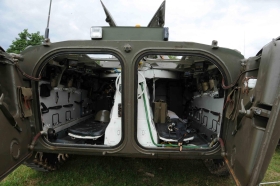 Rear view of the troop access doors